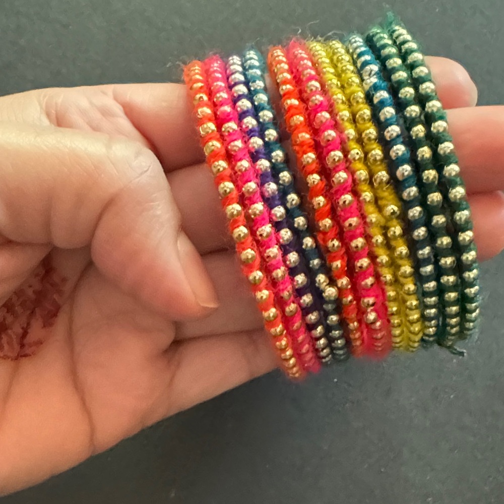 Handwoven Multicolor Beaded Friendship Bracelets - Set of 12